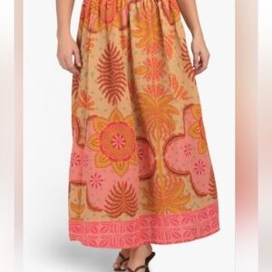 Calypso St. Barth, lightweight summer maxi skirt. Boho. Elastic waist.